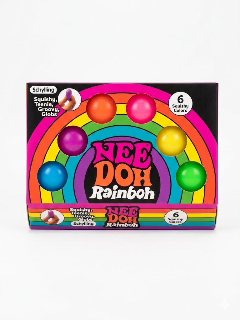 Rainboh – 6-Pack of Squishy, Teenie, Groovy Globs