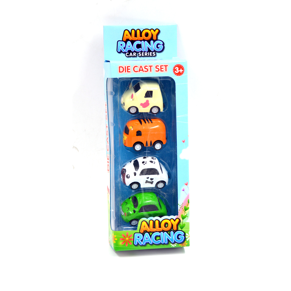 Alloy Racing Car Set 4 Pcs