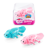 Pets Alive Swimming Axolotl - Water-Activated Robotic Pet with 5-Direction Swim and Power-Save Mode - Assorted (Pink/Teal Pack)