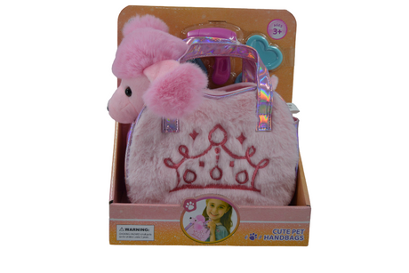 Plush Dog with Carry Bag – Soft & Portable Toy