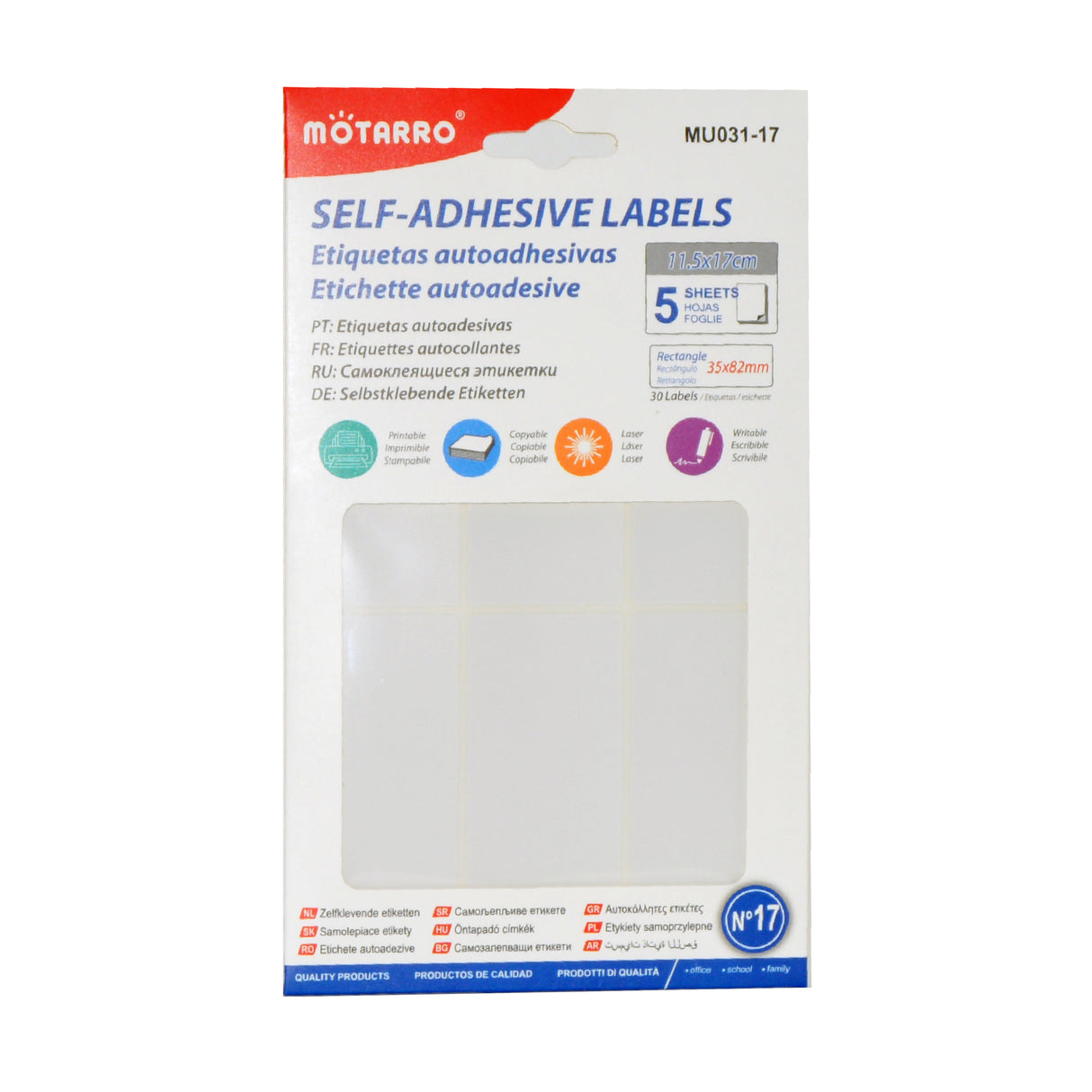 Motarro Self-Adhesive Labels – 11.5x17 cm Printable Stickers (Multi-Purpose Use)