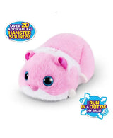 Pets Alive Hamstermania - Lifelike Running Hamster Pet with Ball, 20+ Sounds, and Wall-Sensing Movement - Assorted (Orange)