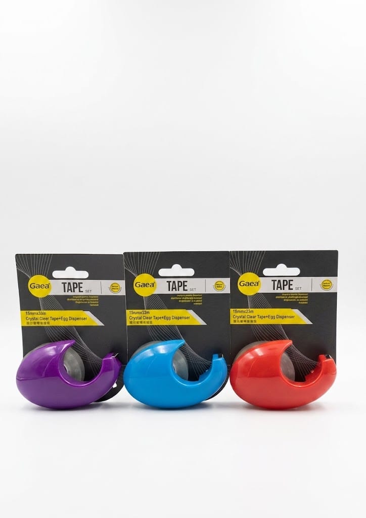 Tape Dispenser Set with 15MM x 33M Tape – 3 Assorted