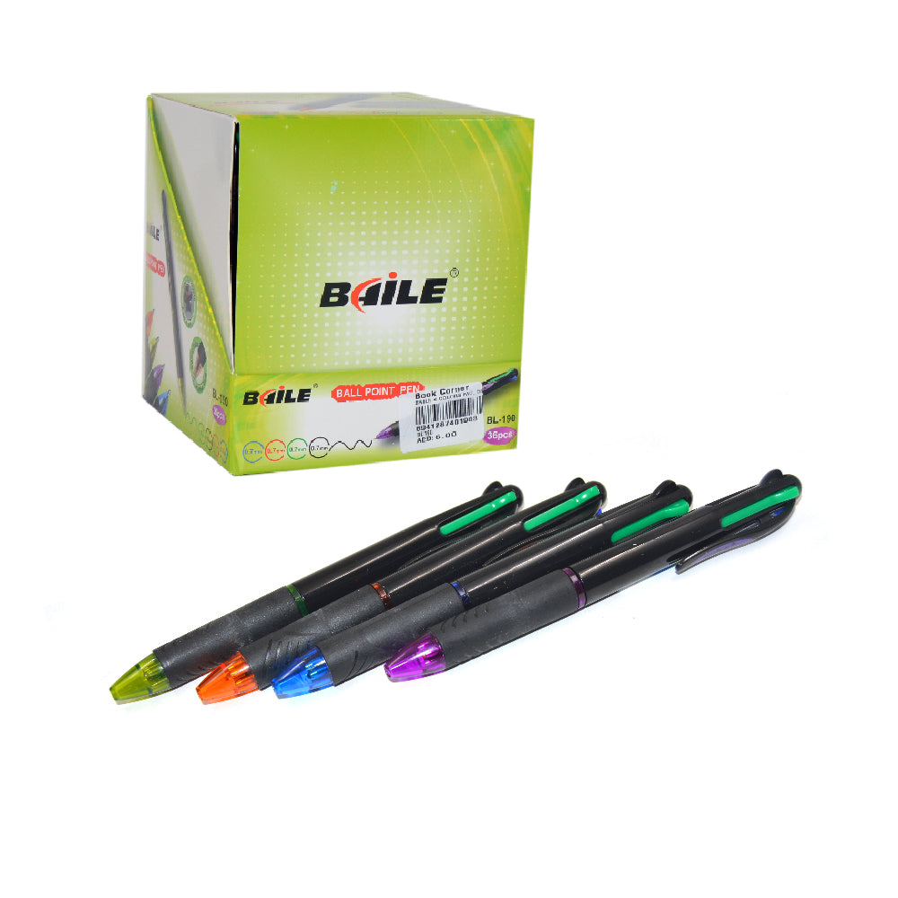 Baile 4-Color Multifunctional Ballpoint Pen – 0.7MM