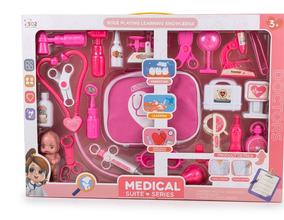 Girls Medical Doctor Play Set – Pretend Doctor Kit for Kids
