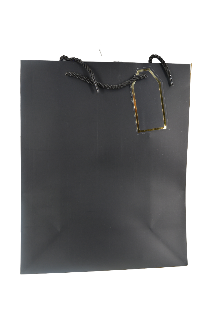 Paper Gift Bag Black Color 26x32x12