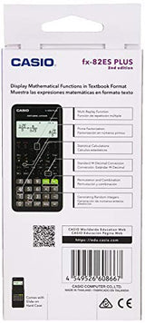 New Casio FX-82ES Plus 2nd Edition Natural Textbook Display Black Calculator