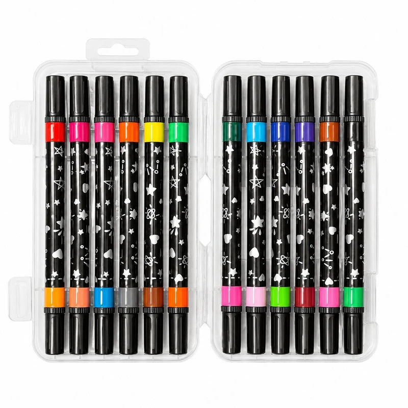 Glitter Dual Tip Markers 18-Piece Set – No. 325-18