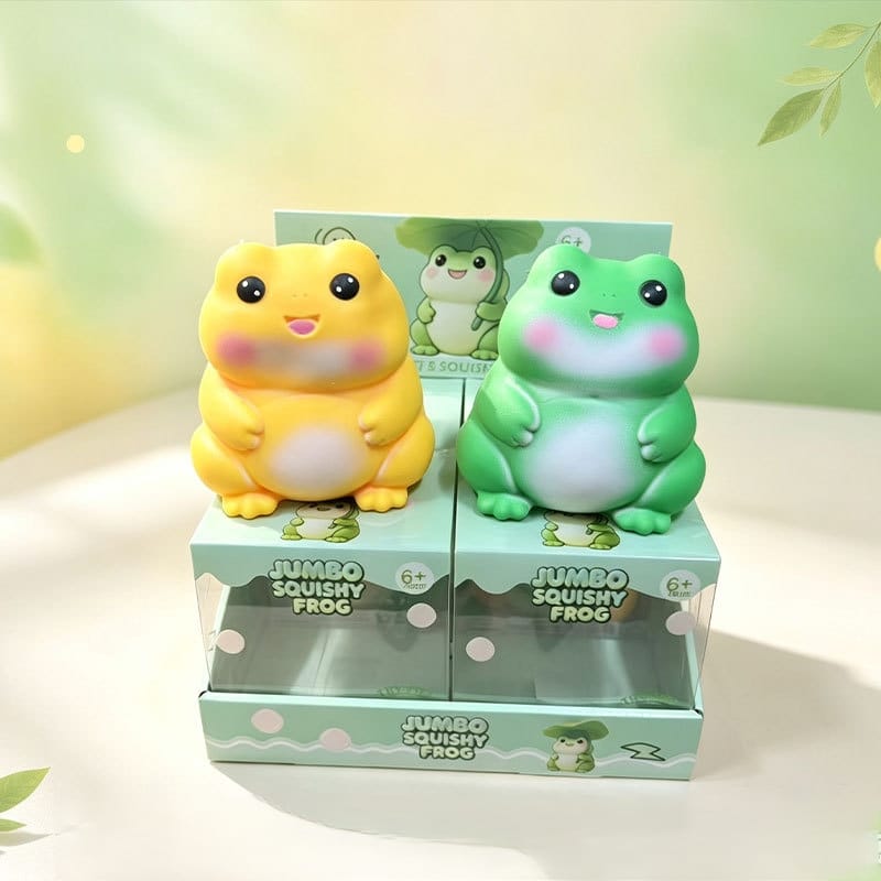 Jumbo Frog Squishy Stress Relief Toy – 15CM, 2 Assorted