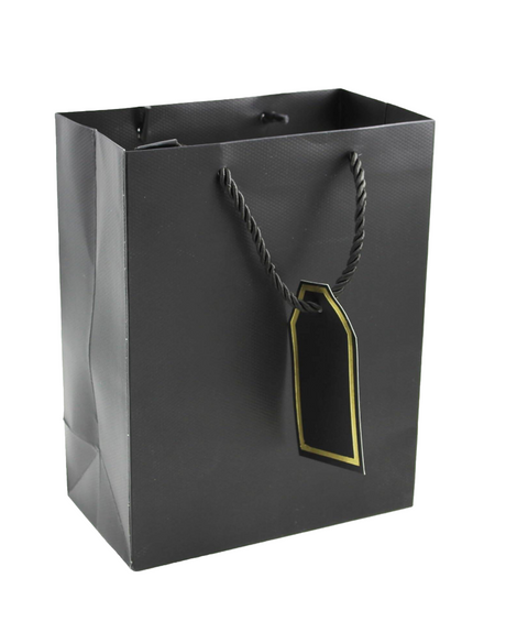 Paper Gift Bag Black Color 31x42x12