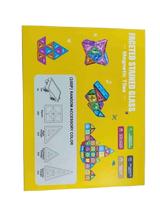 Faceted Stained Glass Magnetic Tiles 100 Pieces – Magnetic Building Set