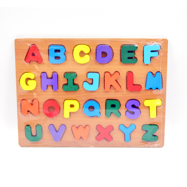Wooden Colored Capital Alphabet