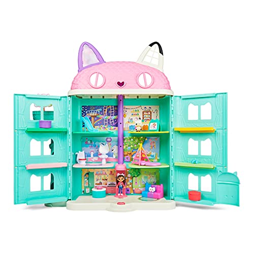 Gabby’s Dollhouse Purrfect Dollhouse with 15 Pieces Including Toy Figures Furniture Accessories and Sounds Kids Toys for Ages 3 and up