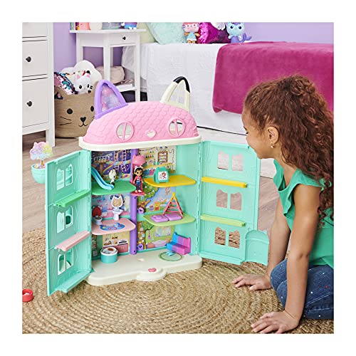 Gabby’s Dollhouse Purrfect Dollhouse with 15 Pieces Including Toy Figures Furniture Accessories and Sounds Kids Toys for Ages 3 and up