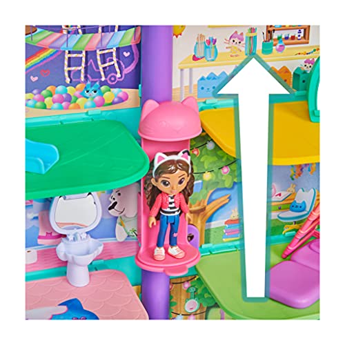 Gabby’s Dollhouse Purrfect Dollhouse with 15 Pieces Including Toy Figures Furniture Accessories and Sounds Kids Toys for Ages 3 and up