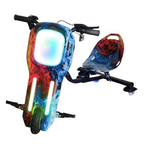 36V Red and Blue Electric Drift Scooter for Kids