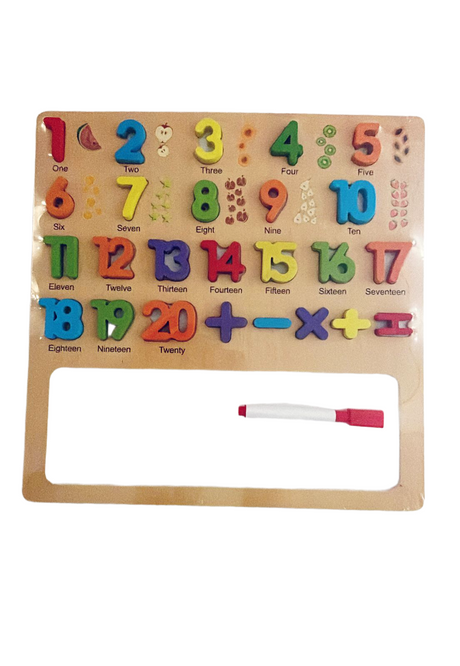 Numbers Wooden Puzzle Set with Pen