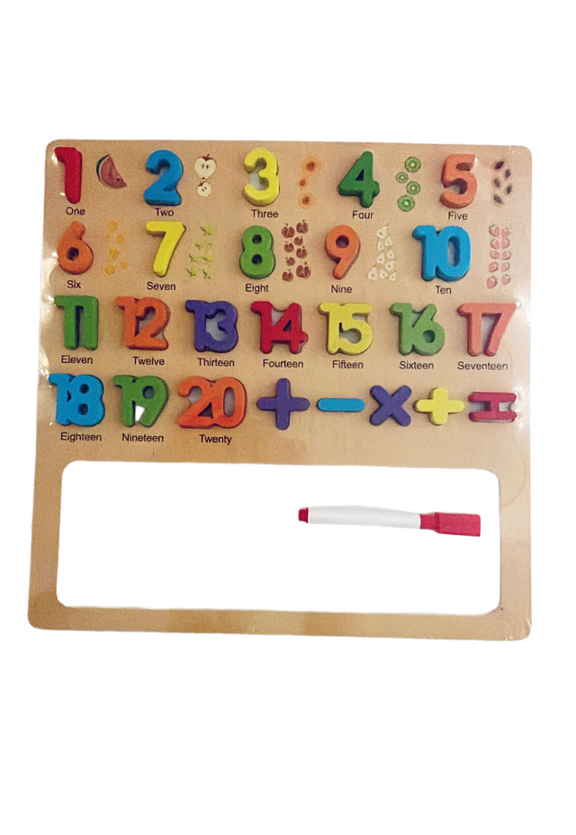 Numbers Wooden Puzzle Set with Pen