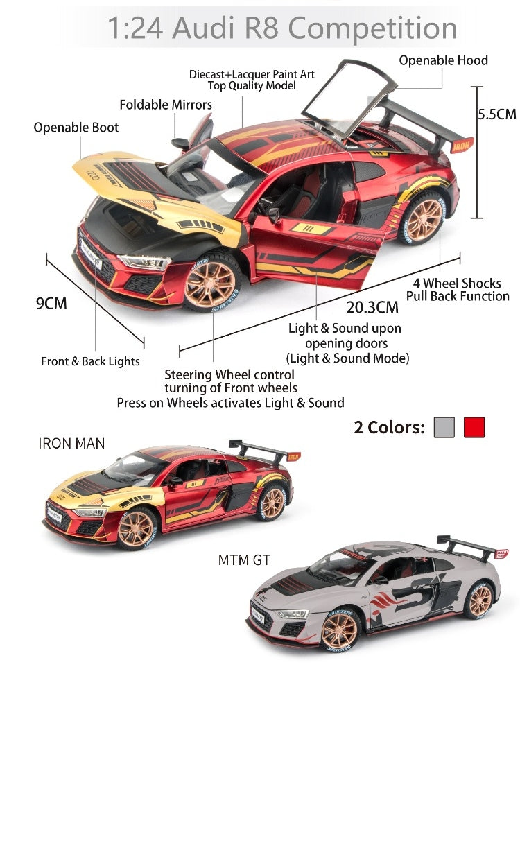 Audi R8 Competition Model 1:24 (Assorted colors, sold as single)