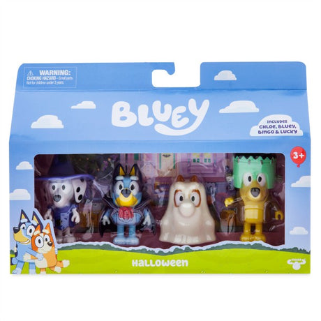 Bluey Halloween Figure 4 Pack Poseable Figures Of Bluey