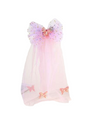 Pink Hair Bow Veil Drop Tiara Clip