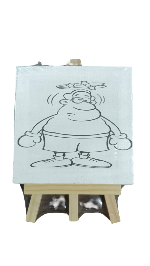 Canvas 10x10 cm Printed with Easel (Assorted Designs)