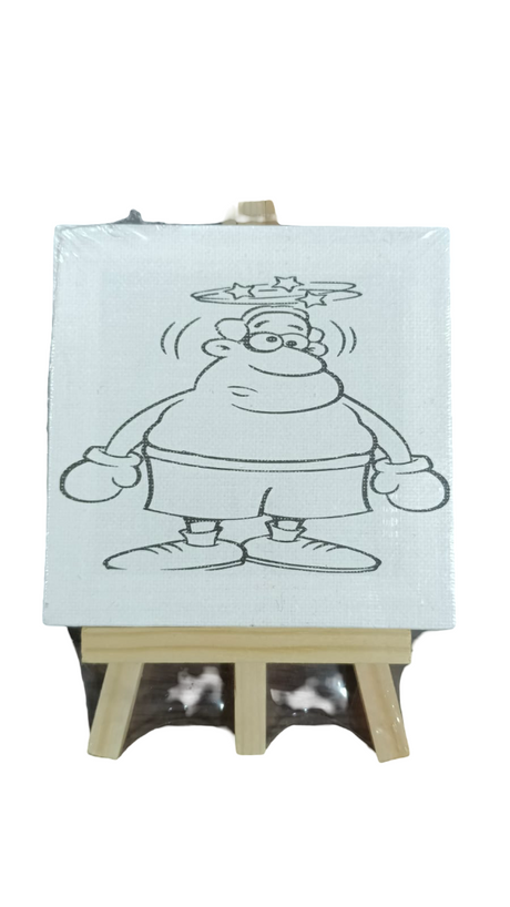 Canvas 10x10 cm Printed with Easel (Assorted Designs)