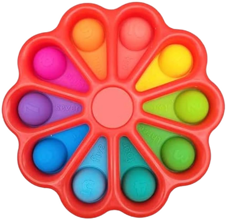 Color Wheel Fidget Popper Toy Red