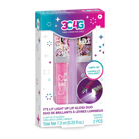 3C4G Three Cheers For Girls - It's Lit Light Up Lip Gloss Duo 2 Pack