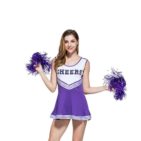 Links to CHEERLEADER COSTUME PURPLE SMALL by 