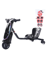 Pro Ride 36V Mini Electric Drift Scooter with Helmet and Protection - Black