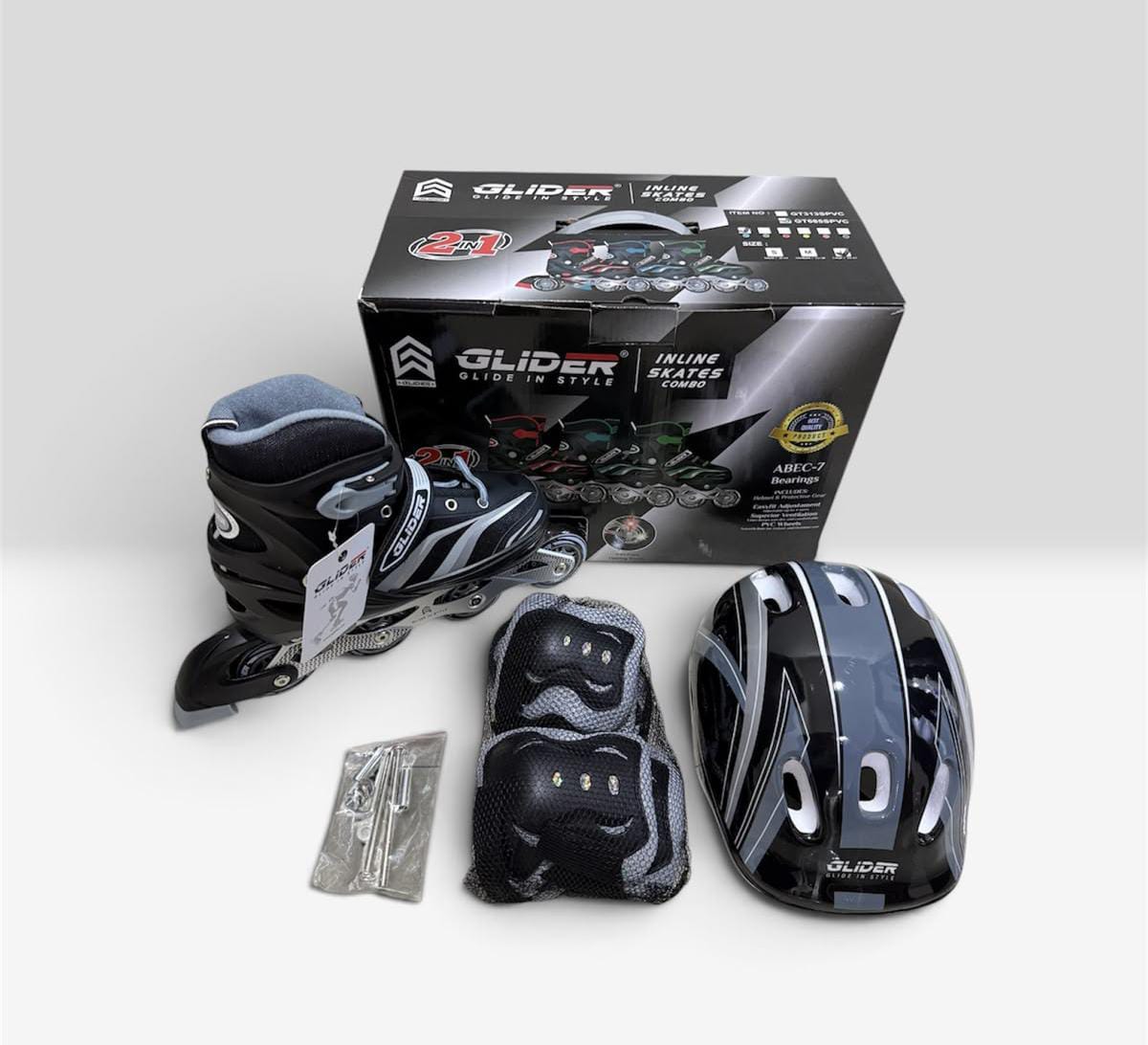 Inline Skate Shoes Combo with Lights – Size 35–38 – 6 Assorted