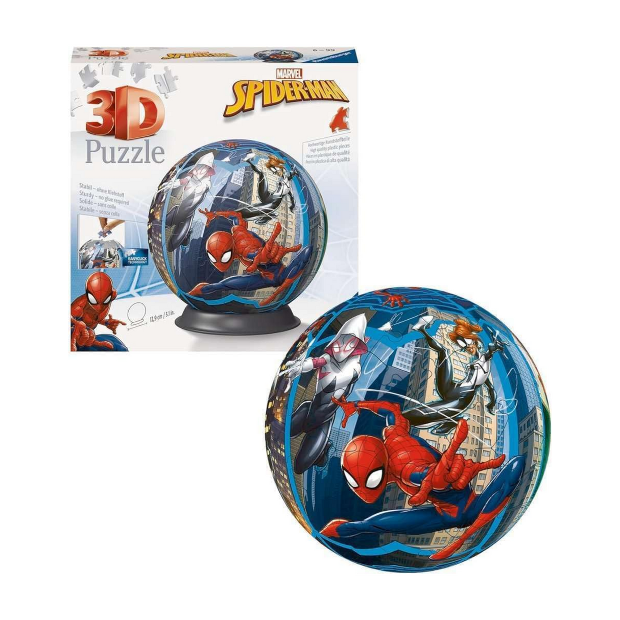 Ravensburger Spiderman 72 Piece 3D Puzzle Ball