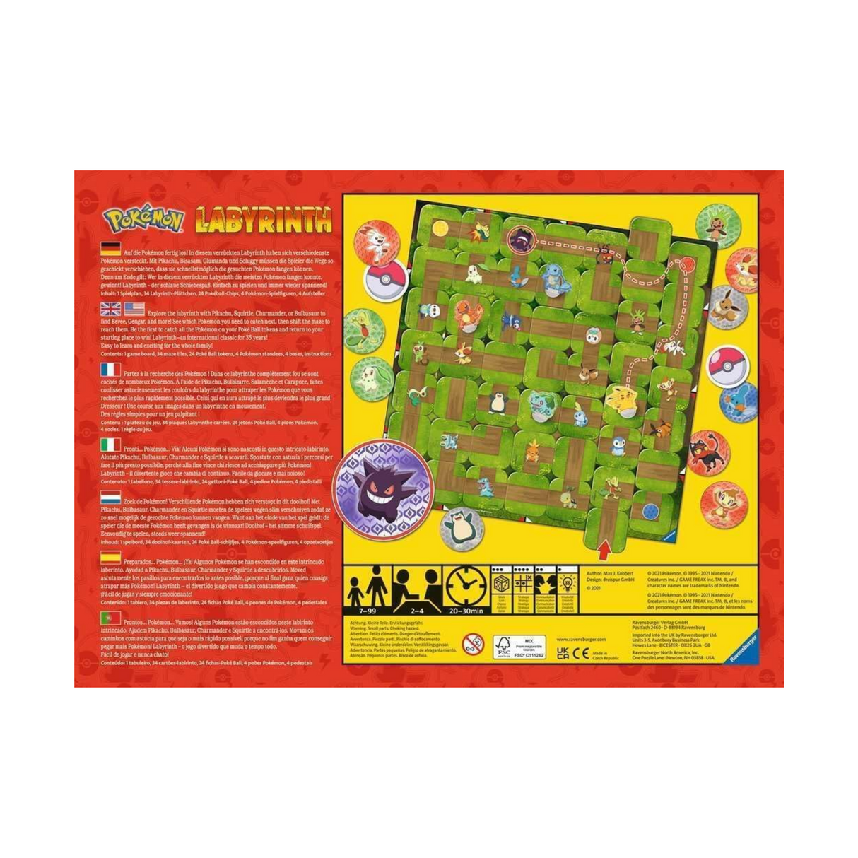 Ravensburger Pokemon Labyrinth Family Board Game