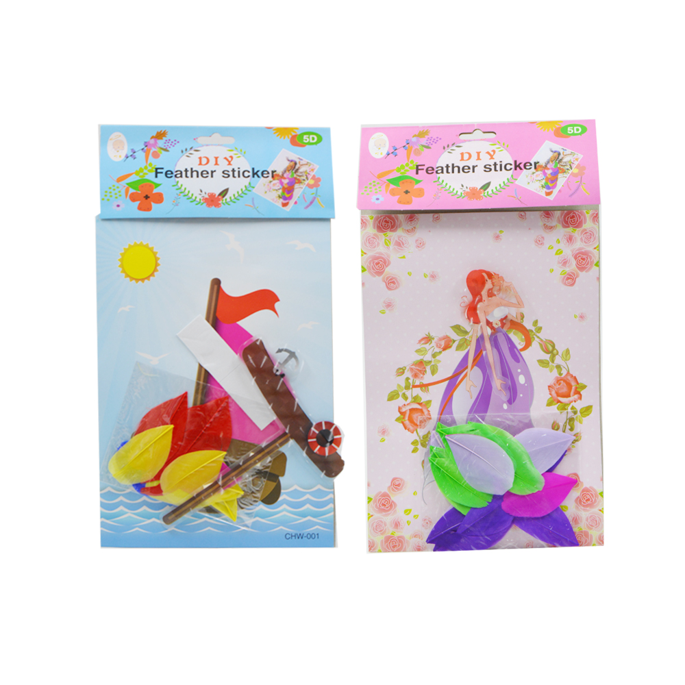 Feather Stickers 4 Assorted