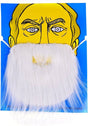 White Bushy Mustache Fake Beard with Elastic Strap