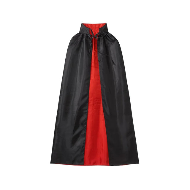 Dracula Cape for Adults reversible black and red vampire cloak 120cm for Halloween