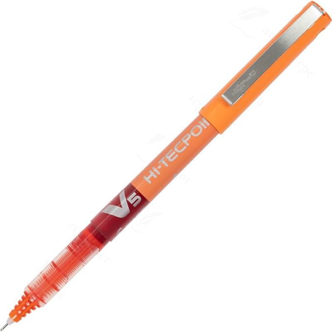 Pilot V5 Hi-Tecpoint Extra Fine Roller Ball Pen, Orange