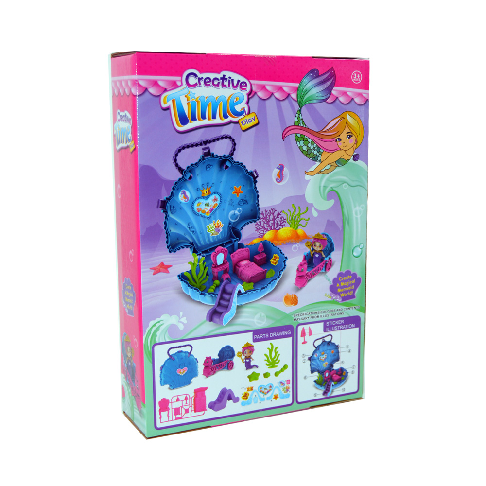 Mermaid Shell Playset for Girls with Doll Accessories & Seahorse Carriage