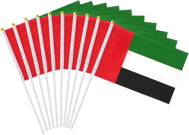 UAE National Flag 12 Pieces 30x20 cm