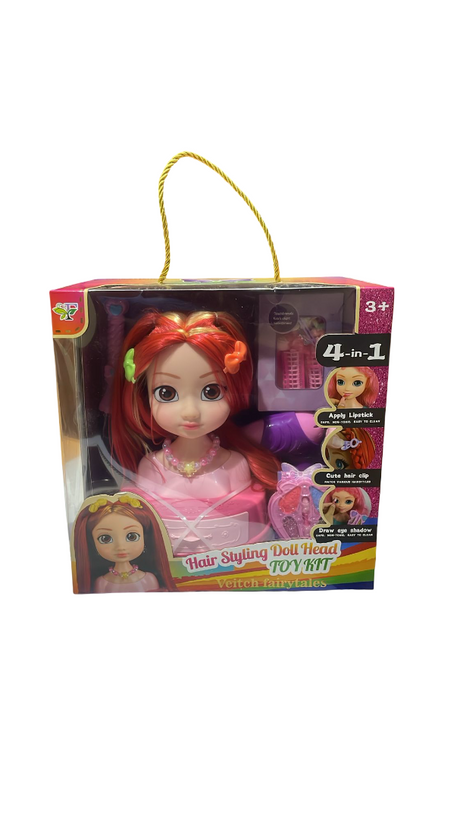 Hair Styling 4-in-1 Doll Head Toy Kit