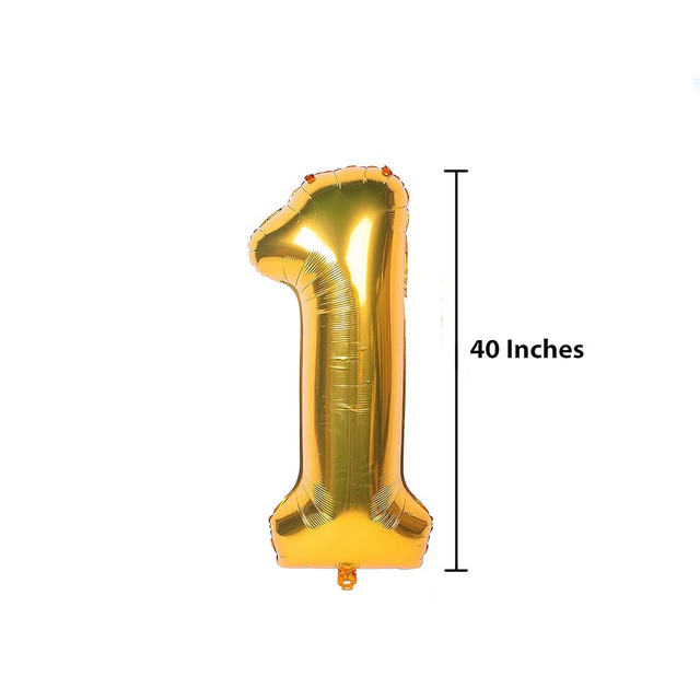 Foil Balloon Age 1 Gold 40 Inch
