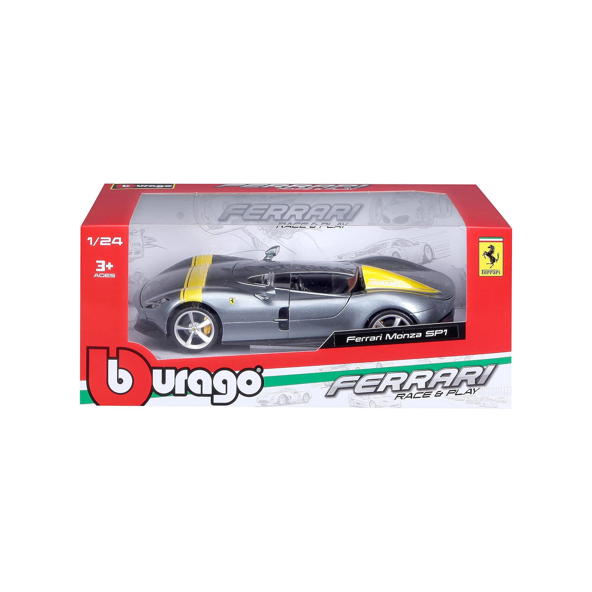 Bburago Ferrari Monza SP1  Silver Scale 1:24