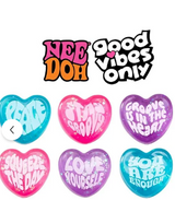 Nee Doh Good Vibes Only Groovy Hearts – Assorted Colors - (Sold As Single)