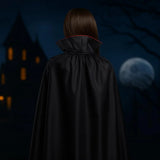 Dracula Cape for Adults Reversible Black and Red Vampire Halloween Cloak 120cm