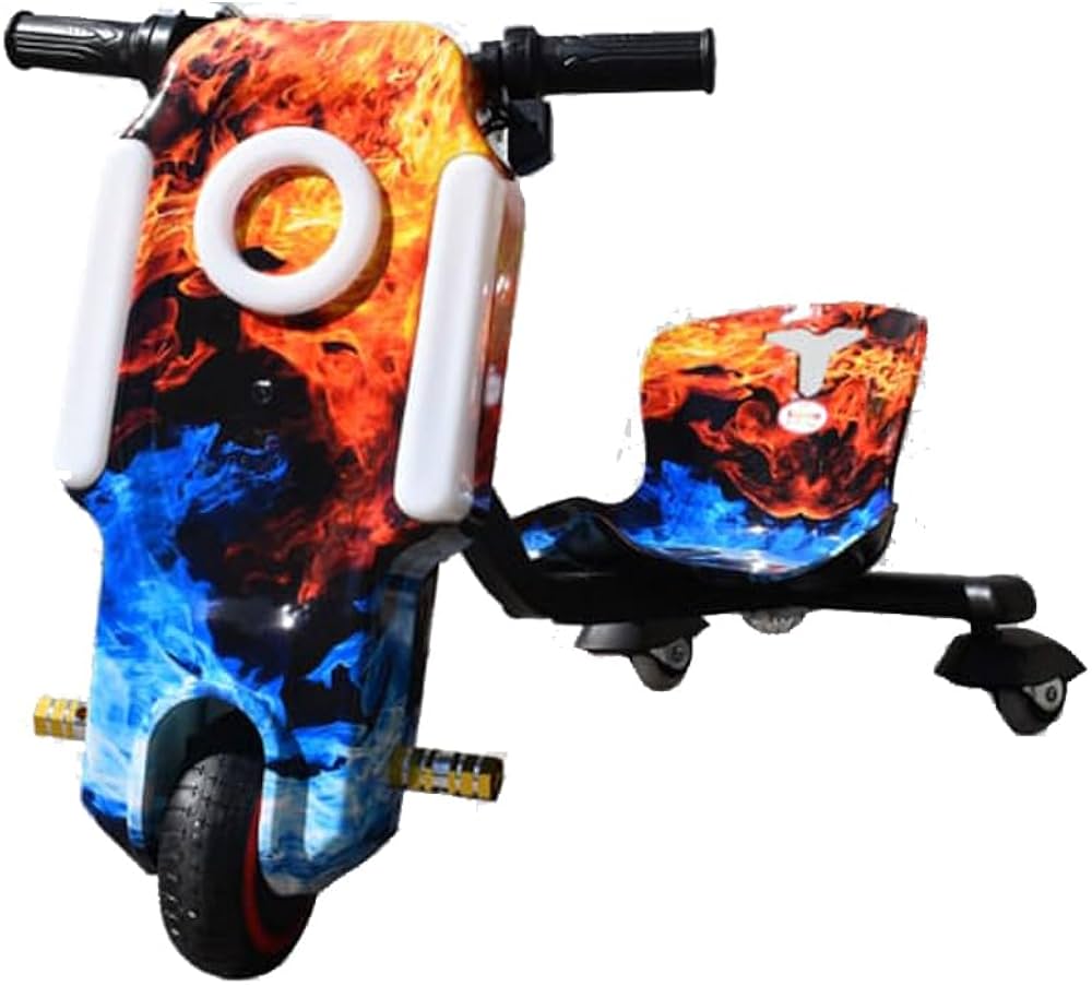 Pro Ride 36V Mini Electric Drift Scooter with Helmet and Protection - Orange