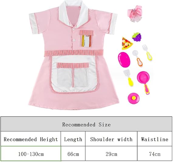 Chef Costume for Kids and Adults Cook Dress Up Set with Cooking Tools for Ages 3 to 8 Years