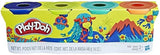 Play-Doh Wild 4-Pack with four 4-ounce cans in dark blue, lime green, turquoise, and orange