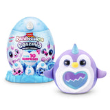 Rainbocorns Eggzania Frozen Mania - Frosty Unicorn Plush Egg with 10+ Snowy Surprises and Rare Snowman - Assorted (Snowy Owl Icey-Hoo)