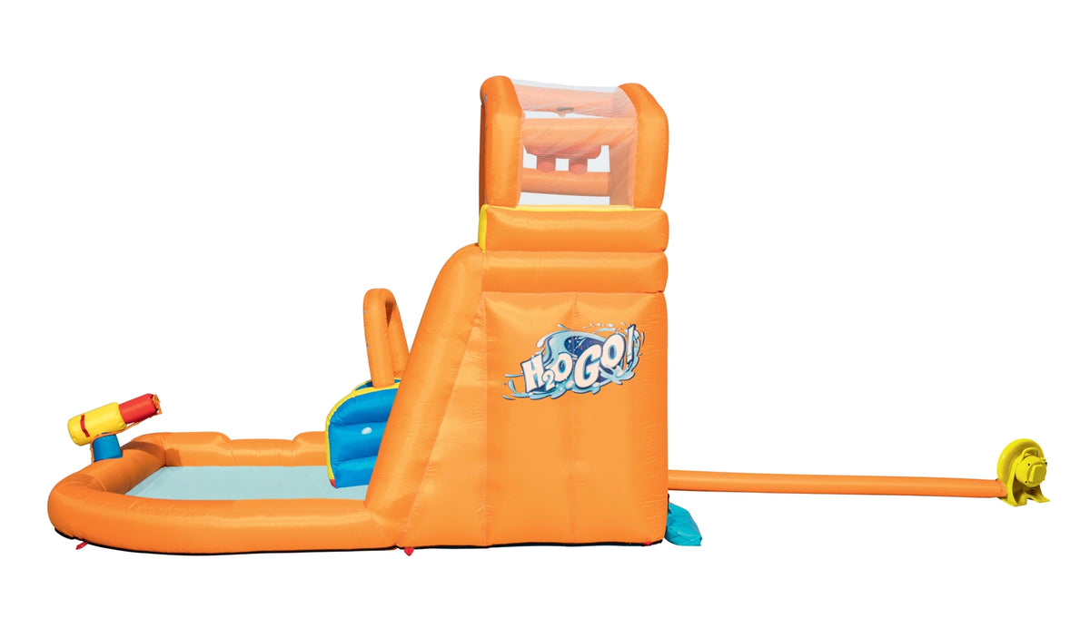 Bestway Turbo Splash Inflatable Water Park with Slide, Climbing Wall & Splash Pool – 53301